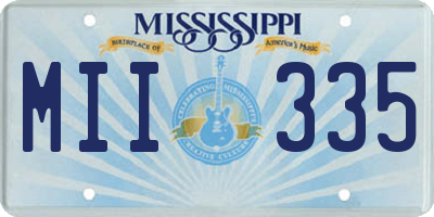 MS license plate MII335