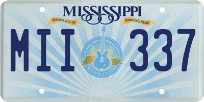 MS license plate MII337