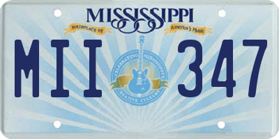 MS license plate MII347