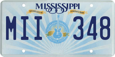 MS license plate MII348