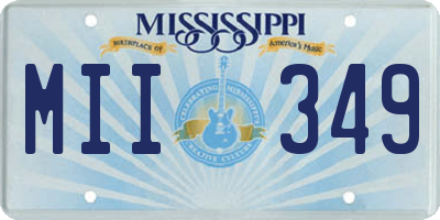 MS license plate MII349