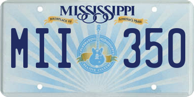 MS license plate MII350