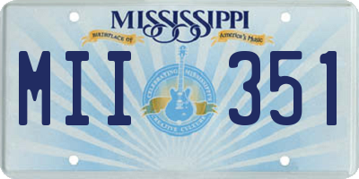 MS license plate MII351