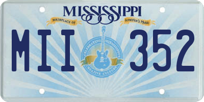 MS license plate MII352