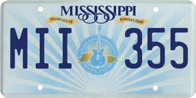 MS license plate MII355
