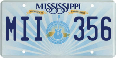 MS license plate MII356