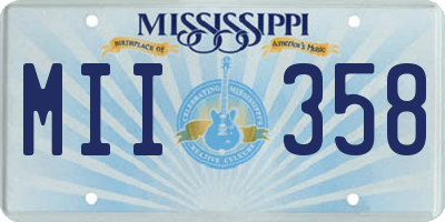 MS license plate MII358