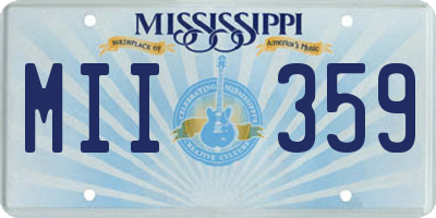 MS license plate MII359
