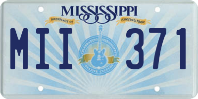 MS license plate MII371