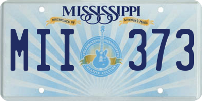 MS license plate MII373