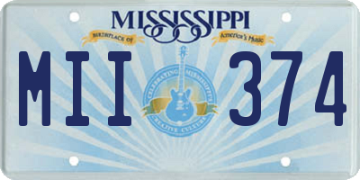 MS license plate MII374