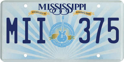 MS license plate MII375