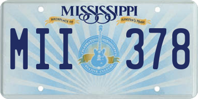 MS license plate MII378