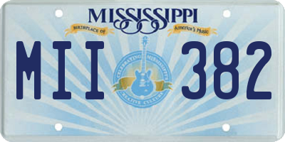 MS license plate MII382