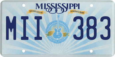 MS license plate MII383