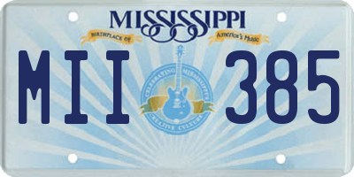 MS license plate MII385