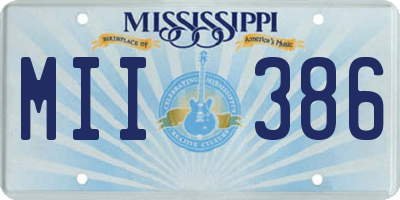 MS license plate MII386