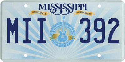 MS license plate MII392
