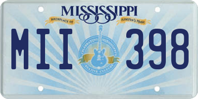 MS license plate MII398