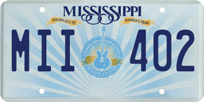 MS license plate MII402