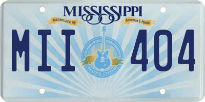 MS license plate MII404