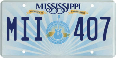 MS license plate MII407