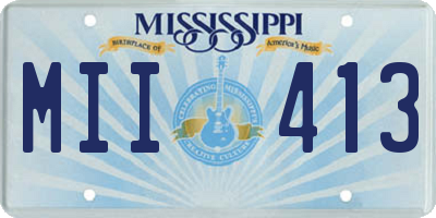 MS license plate MII413