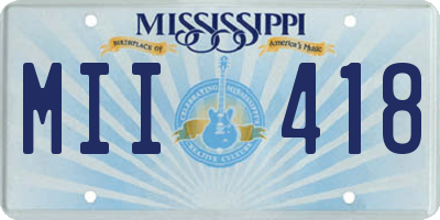 MS license plate MII418