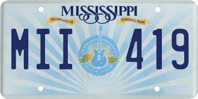 MS license plate MII419