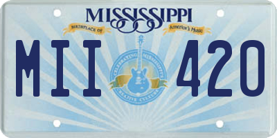 MS license plate MII420