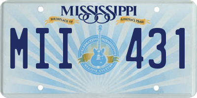 MS license plate MII431