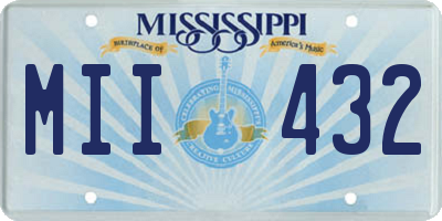 MS license plate MII432