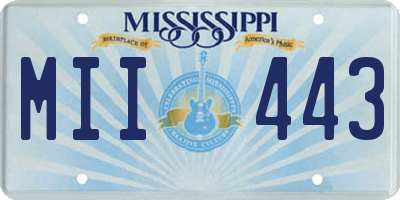 MS license plate MII443