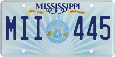 MS license plate MII445