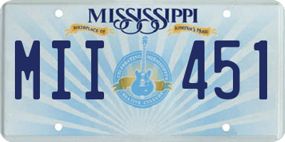 MS license plate MII451