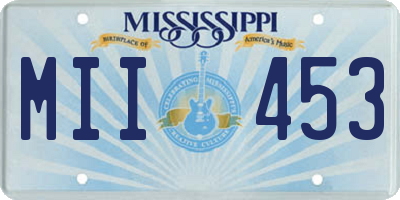 MS license plate MII453