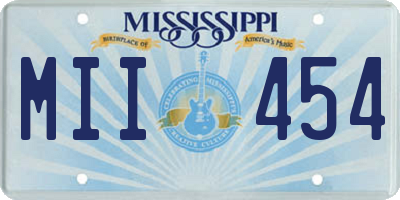 MS license plate MII454