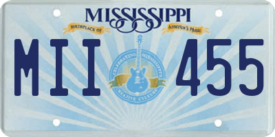 MS license plate MII455