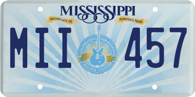 MS license plate MII457