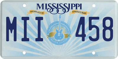 MS license plate MII458