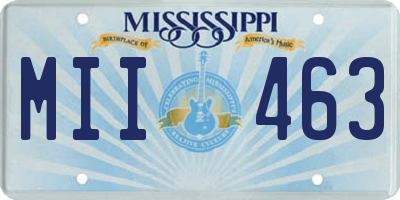 MS license plate MII463
