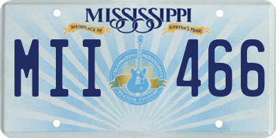 MS license plate MII466