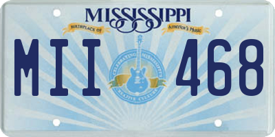 MS license plate MII468