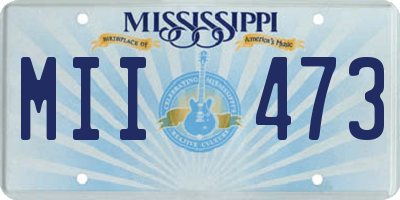 MS license plate MII473