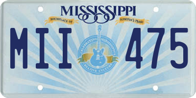 MS license plate MII475