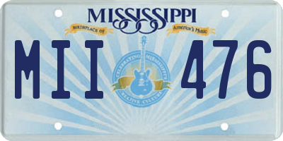 MS license plate MII476