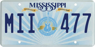 MS license plate MII477