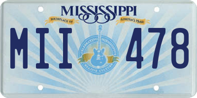 MS license plate MII478