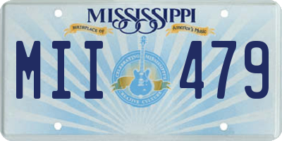MS license plate MII479