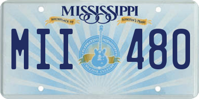 MS license plate MII480